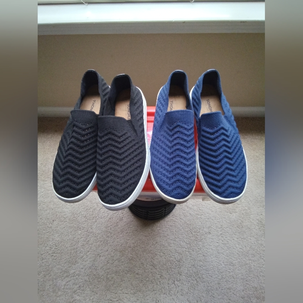 Shoes Lot - Sonoma Good For Life Black and Blue Slip-On Sneakers